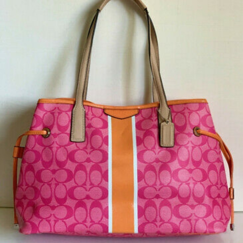 Coach Signature Drawstring Tote